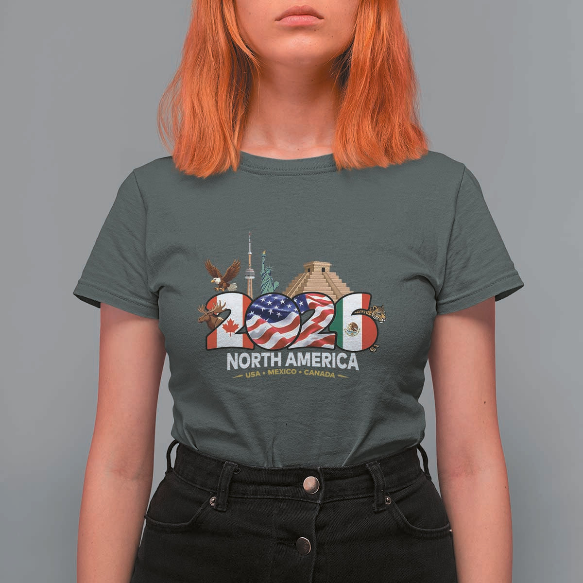 2026 North American Football Supporters T Shirt For Women