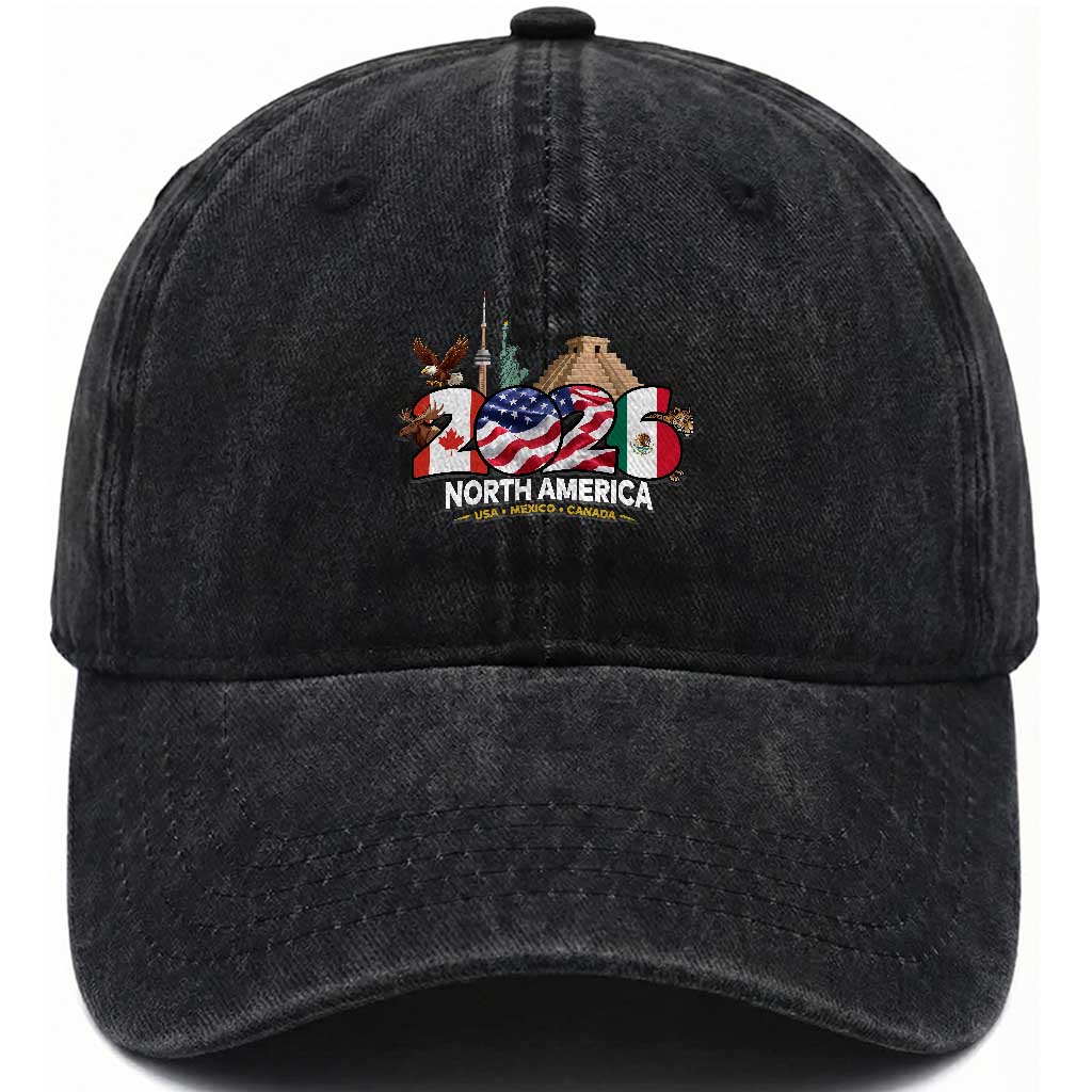 2026 North American Football Supporters Washed Cotton Baseball Cap