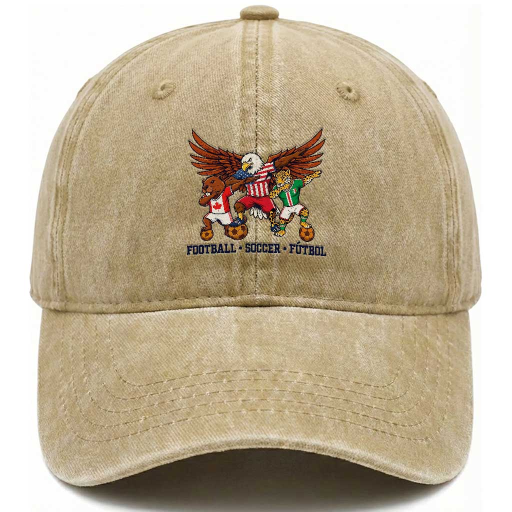 Eagle Jaguar Beaver 2026 Football Washed Cotton Baseball Cap Supporters Gift Idea
