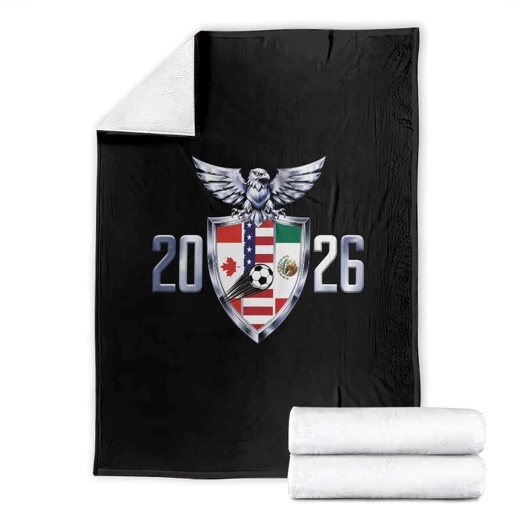 Canada Mexico USA Throw Blanket International Soccer Lover Gift