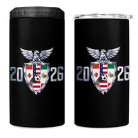 Canada Mexico USA 4 in 1 Can Cooler Tumbler International Soccer Lover Gift