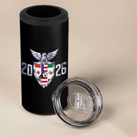 Canada Mexico USA 4 in 1 Can Cooler Tumbler International Soccer Lover Gift