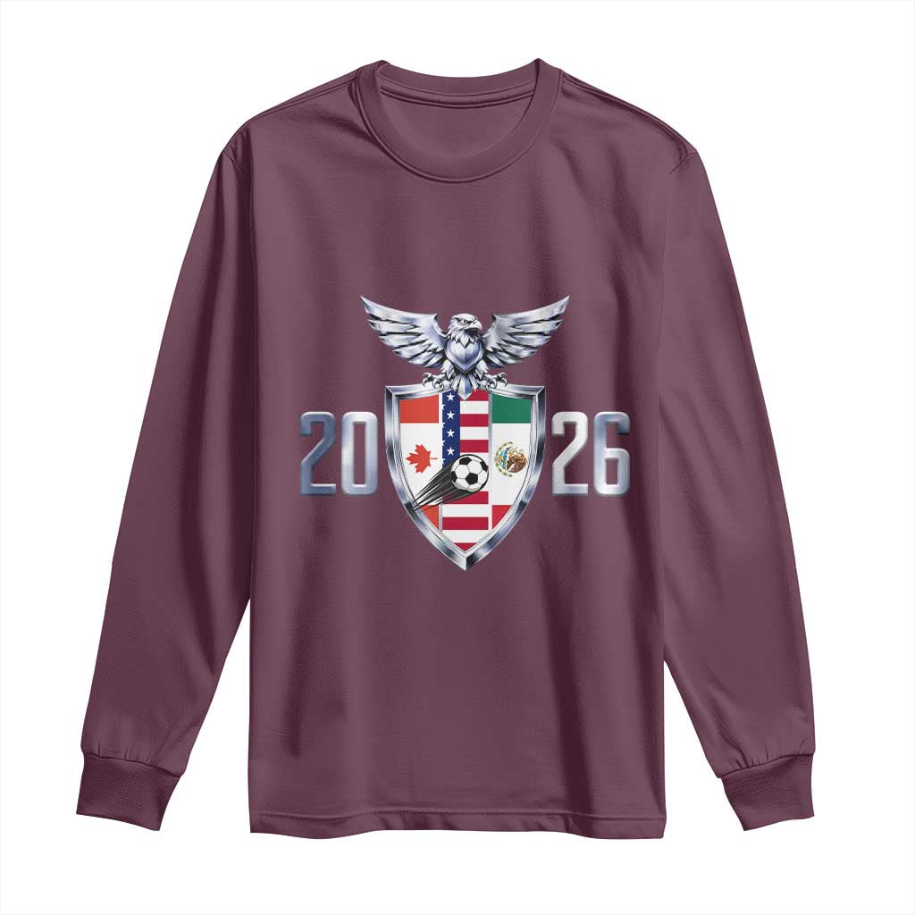 Canada Mexico USA Long Sleeve Shirt International Soccer Lover Gift
