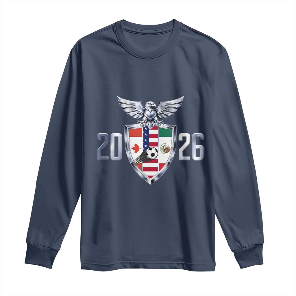 Canada Mexico USA Long Sleeve Shirt International Soccer Lover Gift