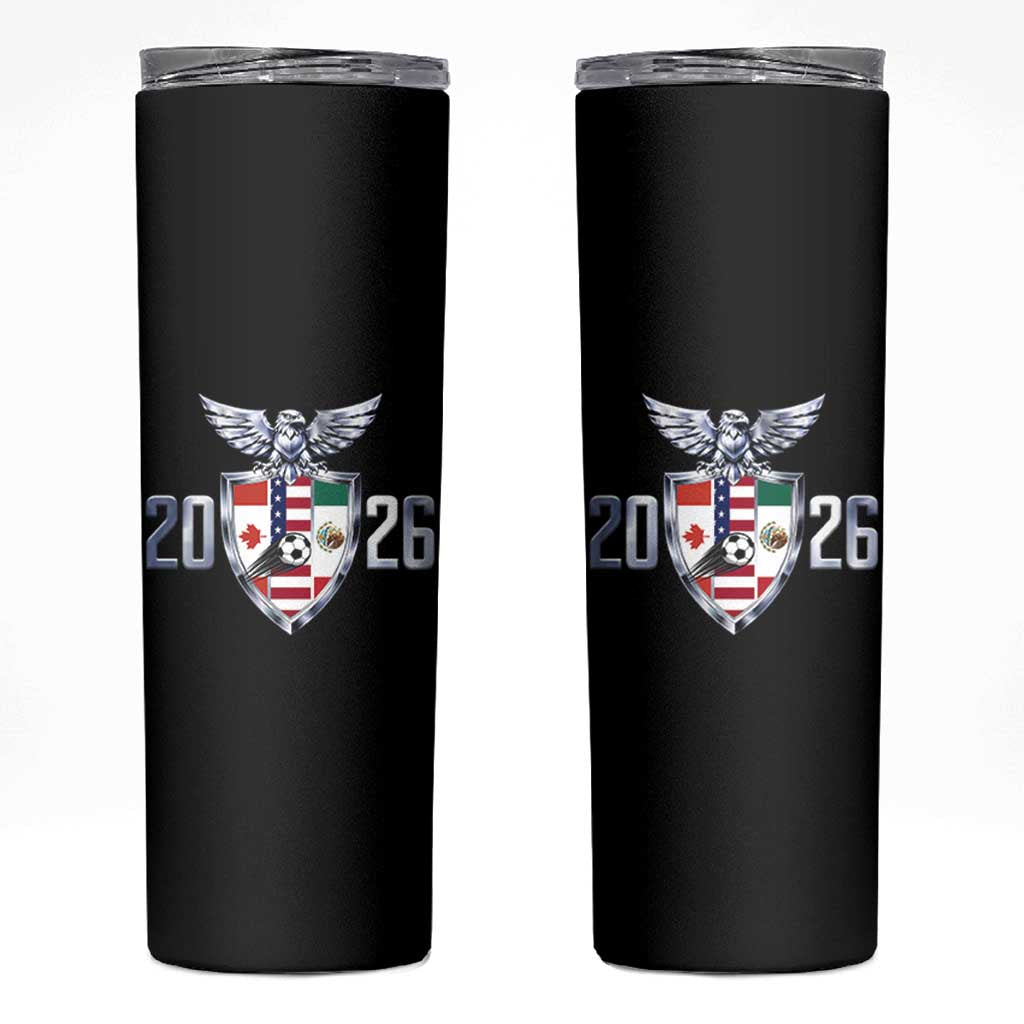 Canada Mexico USA Skinny Tumbler International Soccer Lover Gift