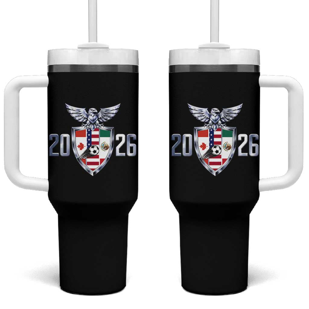 Canada Mexico USA Tumbler With Handle International Soccer Lover Gift