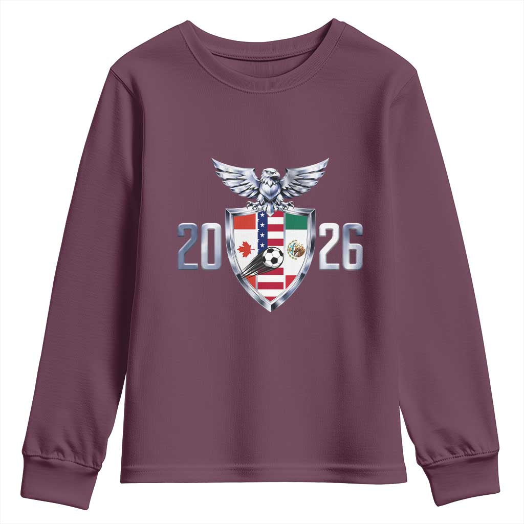 Canada Mexico USA Youth Sweatshirt International Soccer Lover Gift