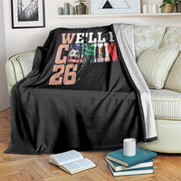 We Will Be Coming 26 Throw Blanket USA Mexico Canada Football Supporters Gift