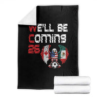 Glitched North America Eagle Soccer Throw Blanket We Will Be Coming 26
