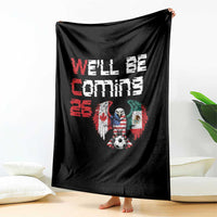 Glitched North America Eagle Soccer Throw Blanket We Will Be Coming 26