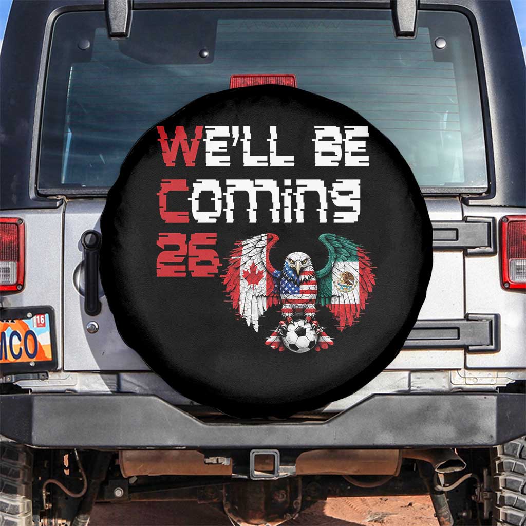 Glitched North America Eagle Soccer Spare Tire Cover We Will Be Coming 26
