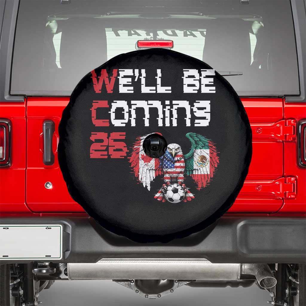 Glitched North America Eagle Soccer Spare Tire Cover We Will Be Coming 26