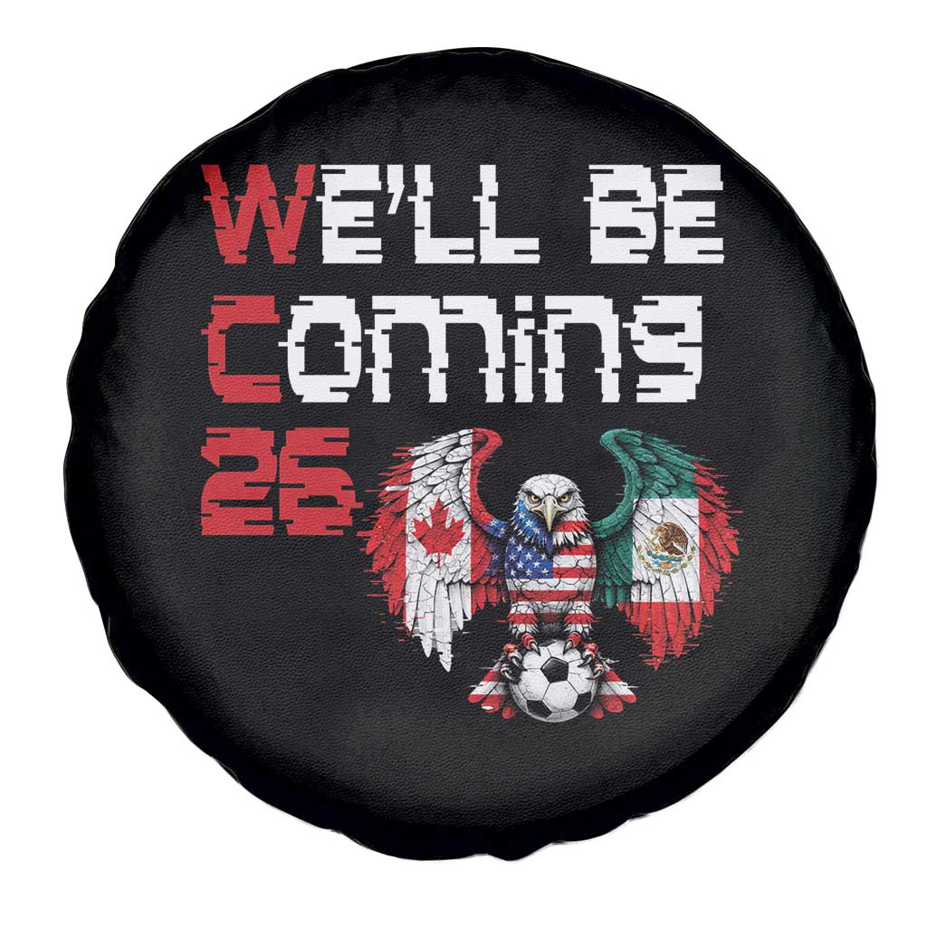 Glitched North America Eagle Soccer Spare Tire Cover We Will Be Coming 26