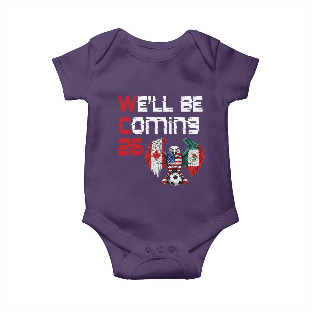 Glitched North America Eagle Soccer Baby Onesie We Will Be Coming 26