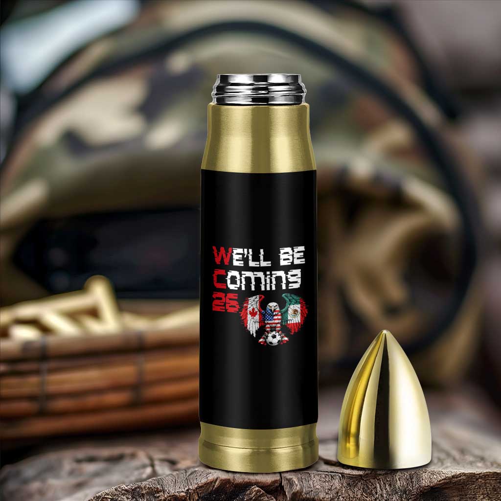Glitched North America Eagle Soccer Bullet Tumbler We Will Be Coming 26