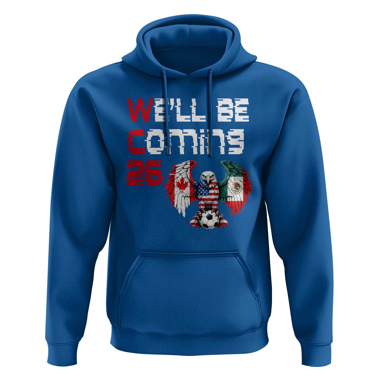 Glitched North America Eagle Soccer Hoodie We Will Be Coming 26