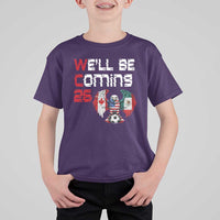 Glitched North America Eagle Soccer T Shirt For Kid We Will Be Coming 26