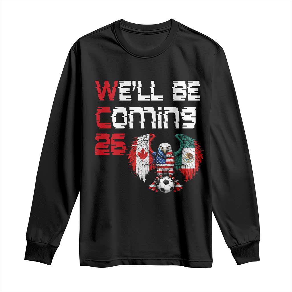 Glitched North America Eagle Soccer Long Sleeve Shirt We Will Be Coming 26