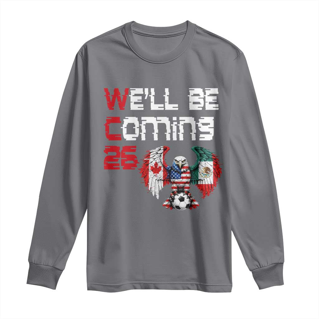 Glitched North America Eagle Soccer Long Sleeve Shirt We Will Be Coming 26