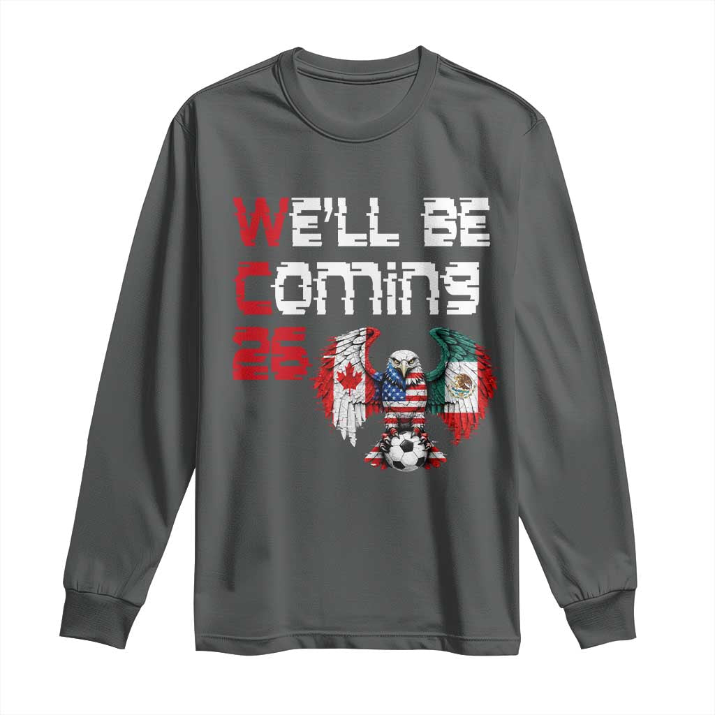 Glitched North America Eagle Soccer Long Sleeve Shirt We Will Be Coming 26