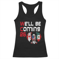 Glitched North America Eagle Soccer Racerback Tank Top We Will Be Coming 26