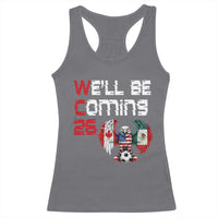 Glitched North America Eagle Soccer Racerback Tank Top We Will Be Coming 26