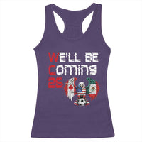 Glitched North America Eagle Soccer Racerback Tank Top We Will Be Coming 26