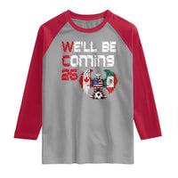 Glitched North America Eagle Soccer Raglan Shirt We Will Be Coming 26