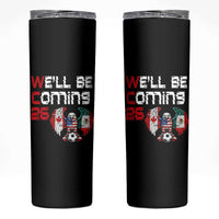 Glitched North America Eagle Soccer Skinny Tumbler We Will Be Coming 26