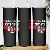 Glitched North America Eagle Soccer Skinny Tumbler We Will Be Coming 26