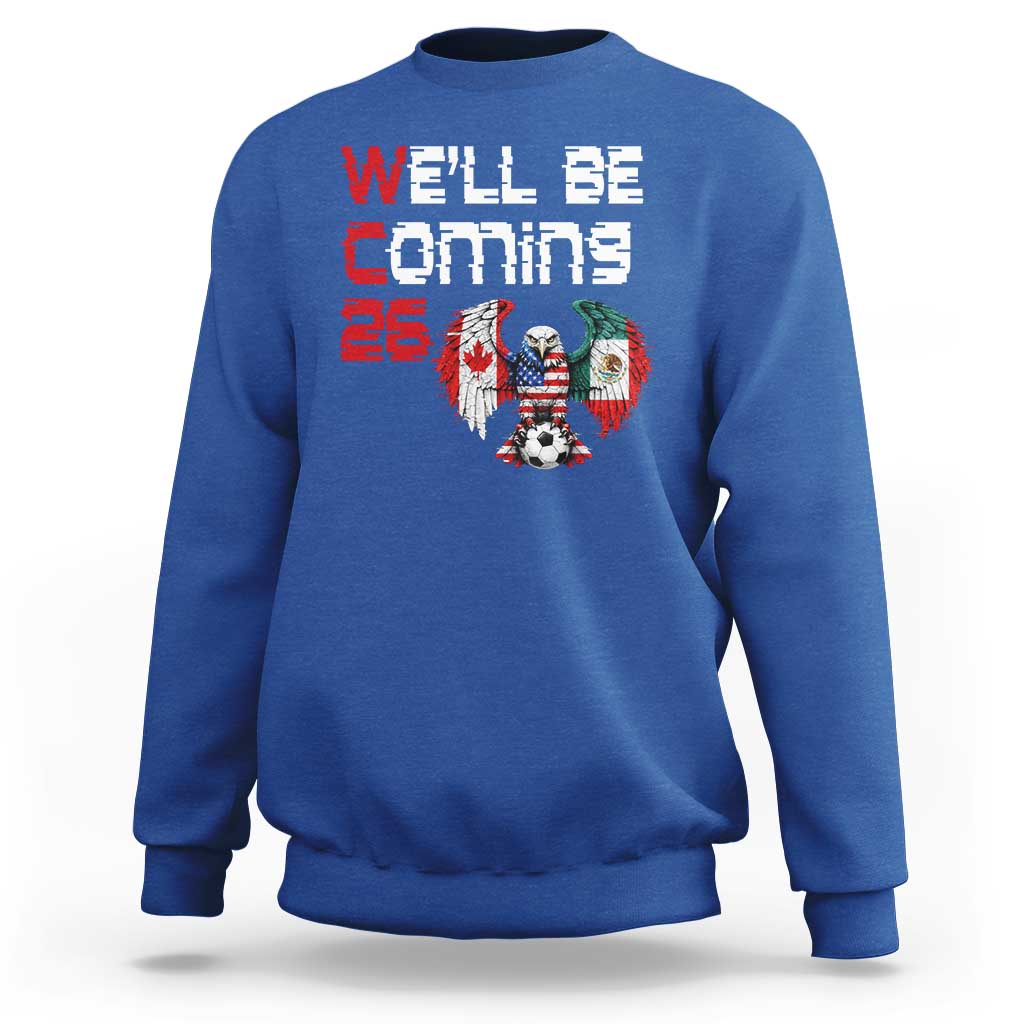 Glitched North America Eagle Soccer Sweatshirt We Will Be Coming 26
