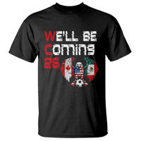 Glitched North America Eagle Soccer T Shirt We Will Be Coming 26
