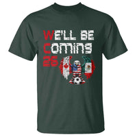 Glitched North America Eagle Soccer T Shirt We Will Be Coming 26