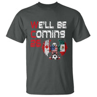 Glitched North America Eagle Soccer T Shirt We Will Be Coming 26