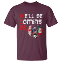 Glitched North America Eagle Soccer T Shirt We Will Be Coming 26