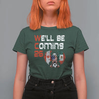 Glitched North America Eagle Soccer T Shirt For Women We Will Be Coming 26