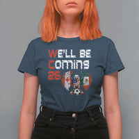 Glitched North America Eagle Soccer T Shirt For Women We Will Be Coming 26