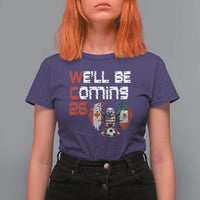 Glitched North America Eagle Soccer T Shirt For Women We Will Be Coming 26