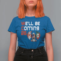 Glitched North America Eagle Soccer T Shirt For Women We Will Be Coming 26