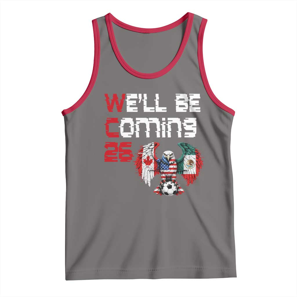 Glitched North America Eagle Soccer Tank Top We Will Be Coming 26