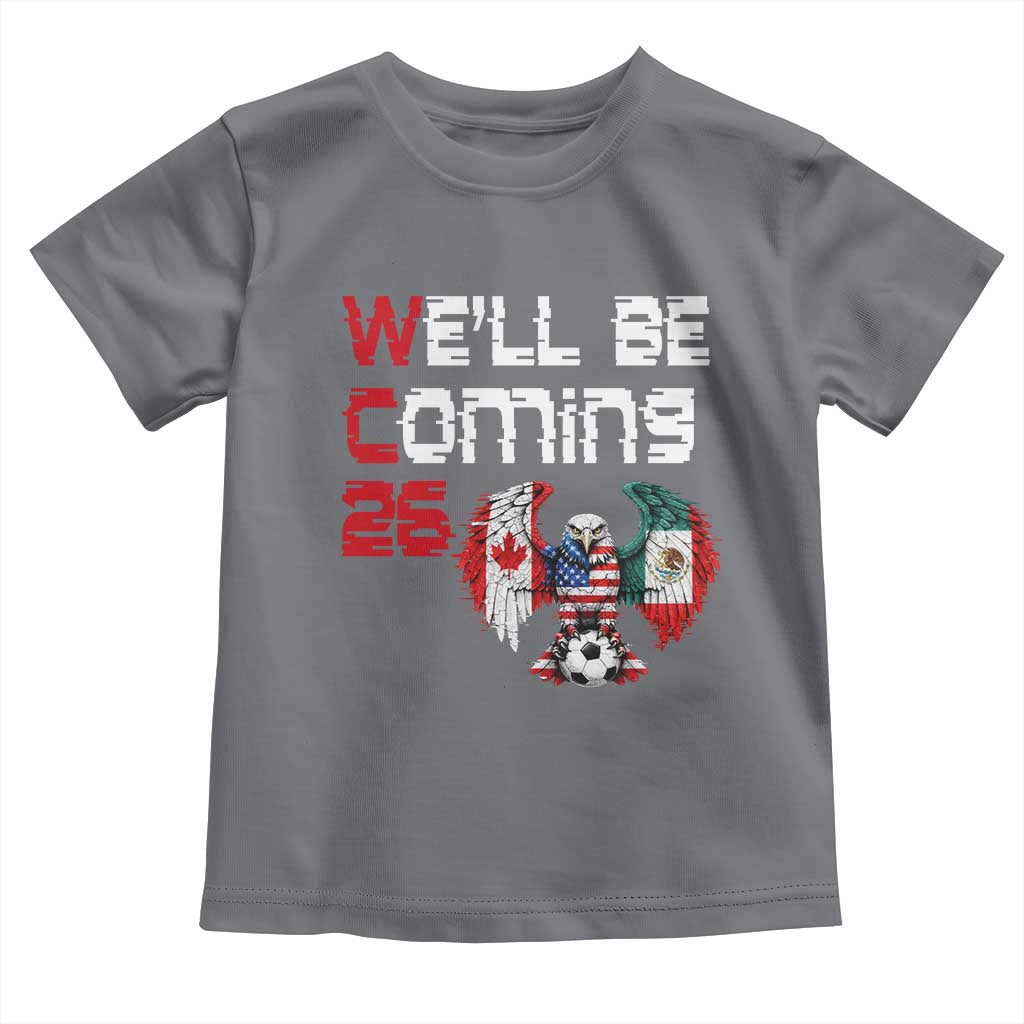 Glitched North America Eagle Soccer Toddler T Shirt We Will Be Coming 26