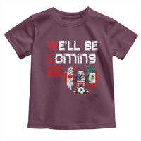 Glitched North America Eagle Soccer Toddler T Shirt We Will Be Coming 26