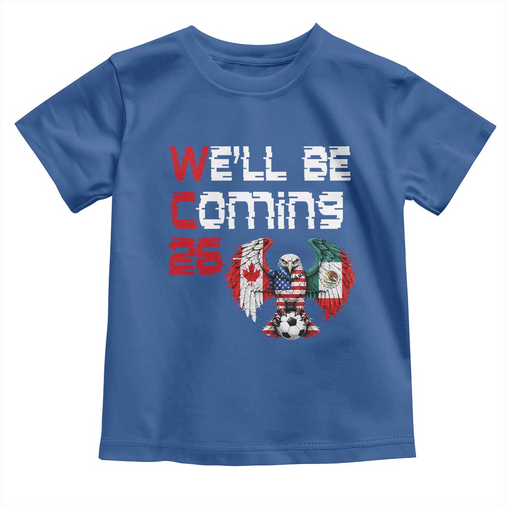 Glitched North America Eagle Soccer Toddler T Shirt We Will Be Coming 26