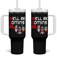 Glitched North America Eagle Soccer Tumbler With Handle We Will Be Coming 26