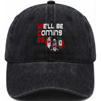 Glitched North America Eagle Soccer Washed Cotton Baseball Cap We Will Be Coming 26