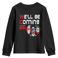 Glitched North America Eagle Soccer Youth Sweatshirt We Will Be Coming 26