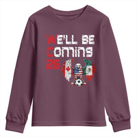 Glitched North America Eagle Soccer Youth Sweatshirt We Will Be Coming 26