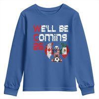 Glitched North America Eagle Soccer Youth Sweatshirt We Will Be Coming 26