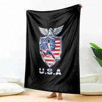 USA 2026 Soccer Player Throw Blanket United States Team Pride