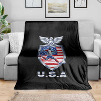 USA 2026 Soccer Player Throw Blanket United States Team Pride